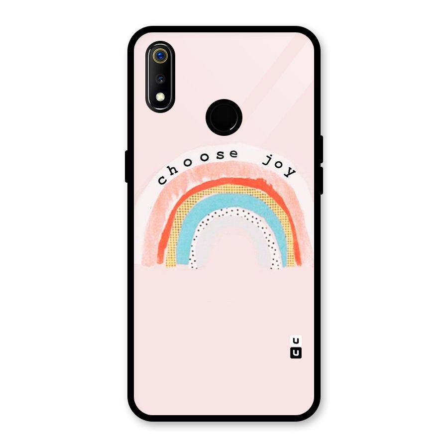 Choose Joy Glass Back Case for Realme 3