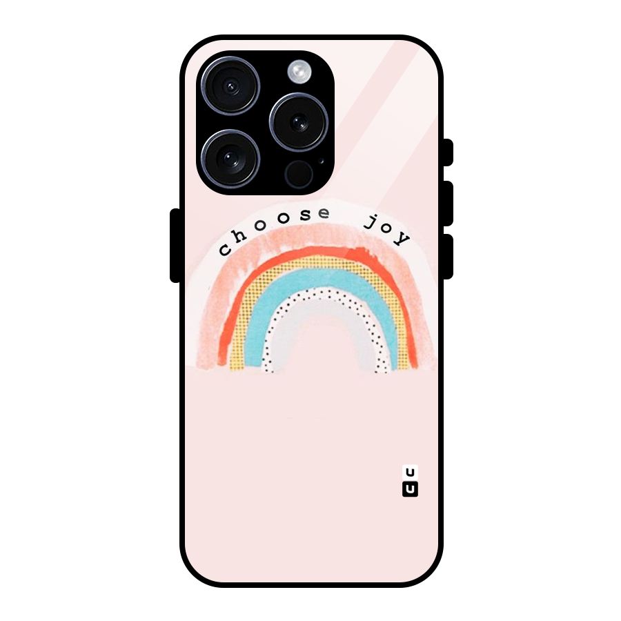 Choose Joy Glass Back Case for iPhone 15 Pro