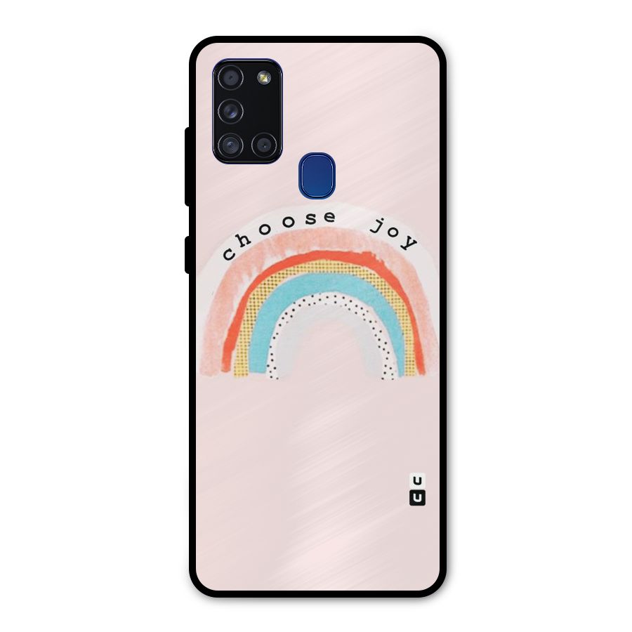 Choose Joy Metal Back Case for Galaxy A21s