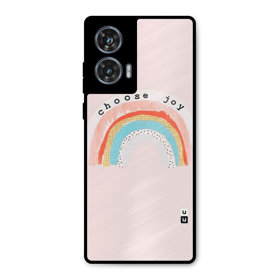 Choose Joy Metal Back Case for Motorola Edge 50 Fusion