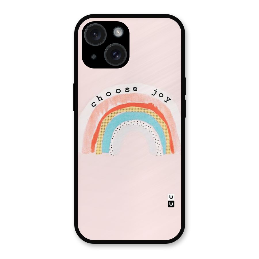 Choose Joy Metal Back Case for iPhone 15