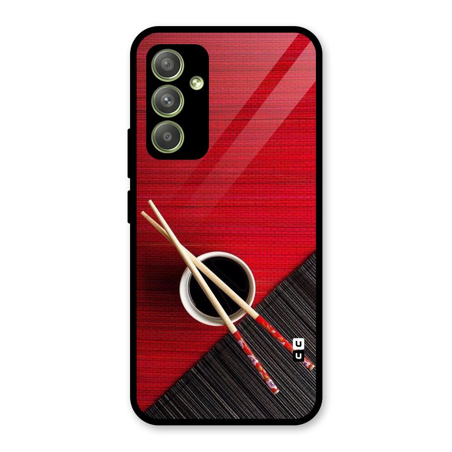 Chopstick Design Glass Back Case for Galaxy A54