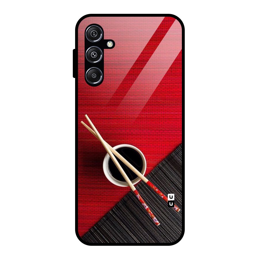 Chopstick Design Glass Back Case for Galaxy M34 5G