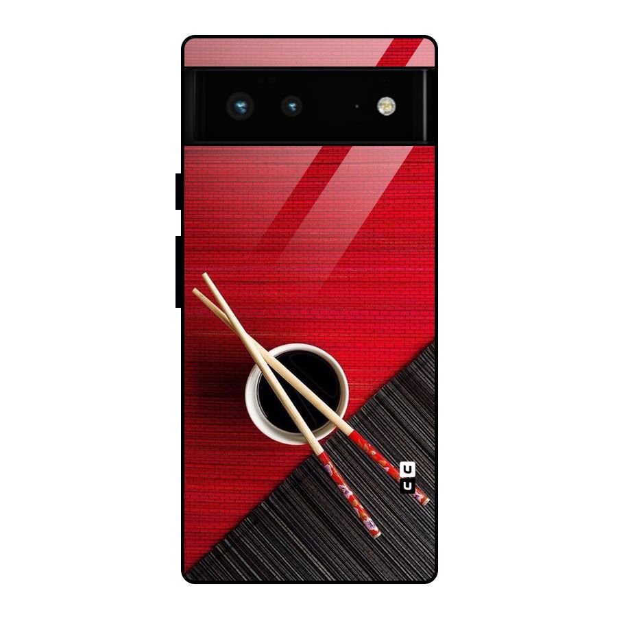 Chopstick Design Glass Back Case for Google Pixel 6