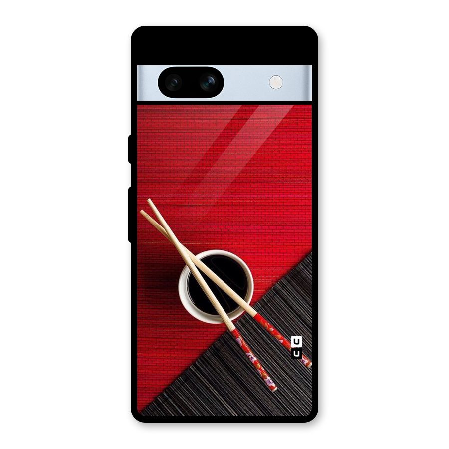 Chopstick Design Glass Back Case for Google Pixel 7a