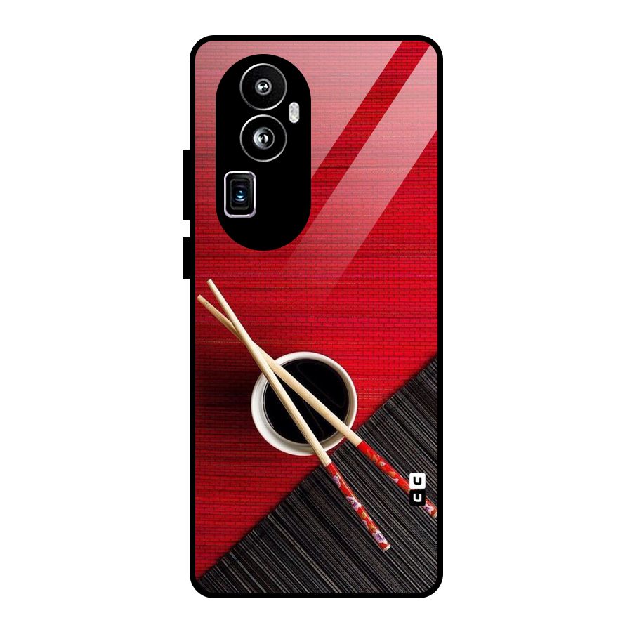 Chopstick Design Glass Back Case for Oppo Reno10 Pro Plus