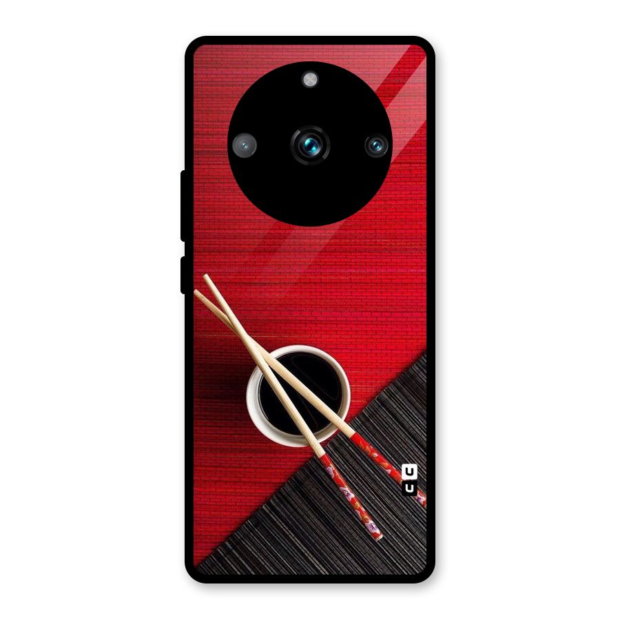 Chopstick Design Glass Back Case for Realme 11 Pro