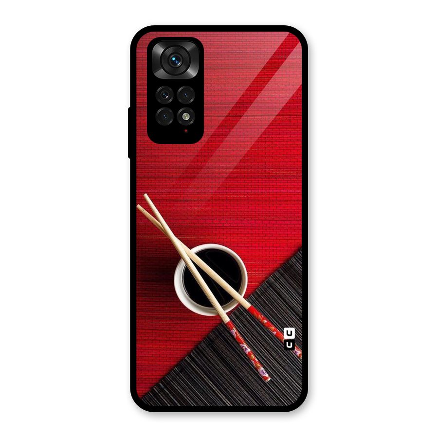 Chopstick Design Glass Back Case for Redmi Note 11S