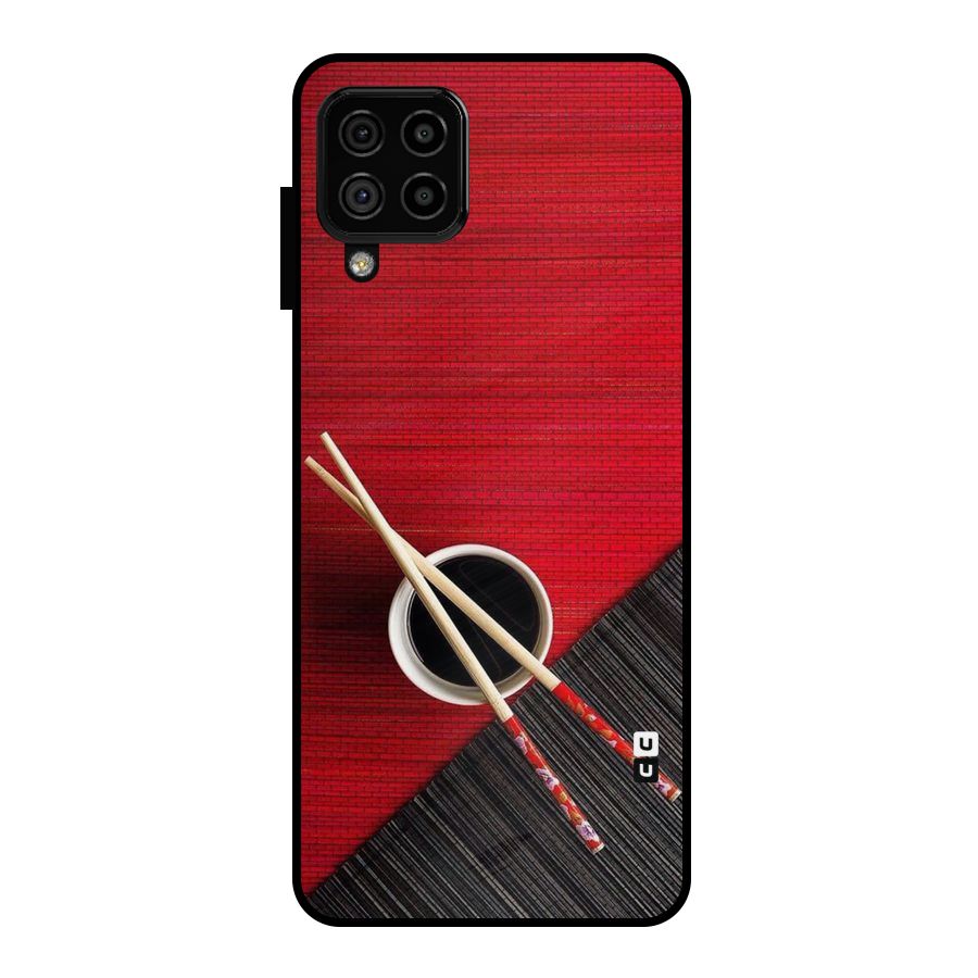 Chopstick Design Metal Back Case for Galaxy A22 4G