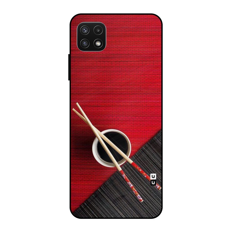 Chopstick Design Metal Back Case for Galaxy A22 5G