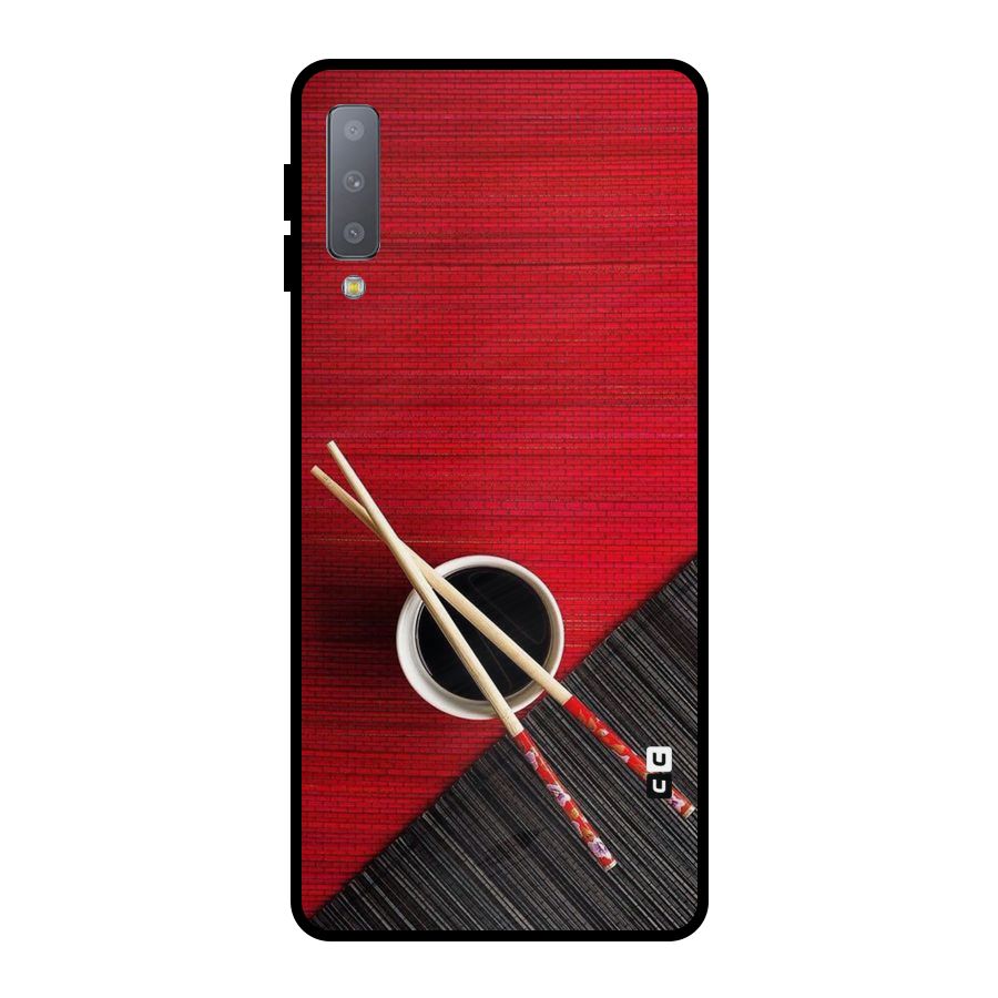 Chopstick Design Metal Back Case for Galaxy A7 (2018)
