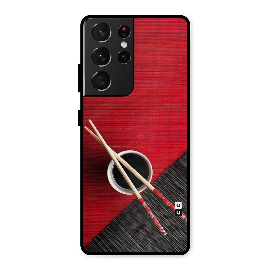 Chopstick Design Metal Back Case for Galaxy S21 Ultra 5G