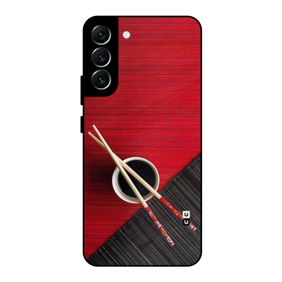 Chopstick Design Metal Back Case for Galaxy S22 Plus 5G