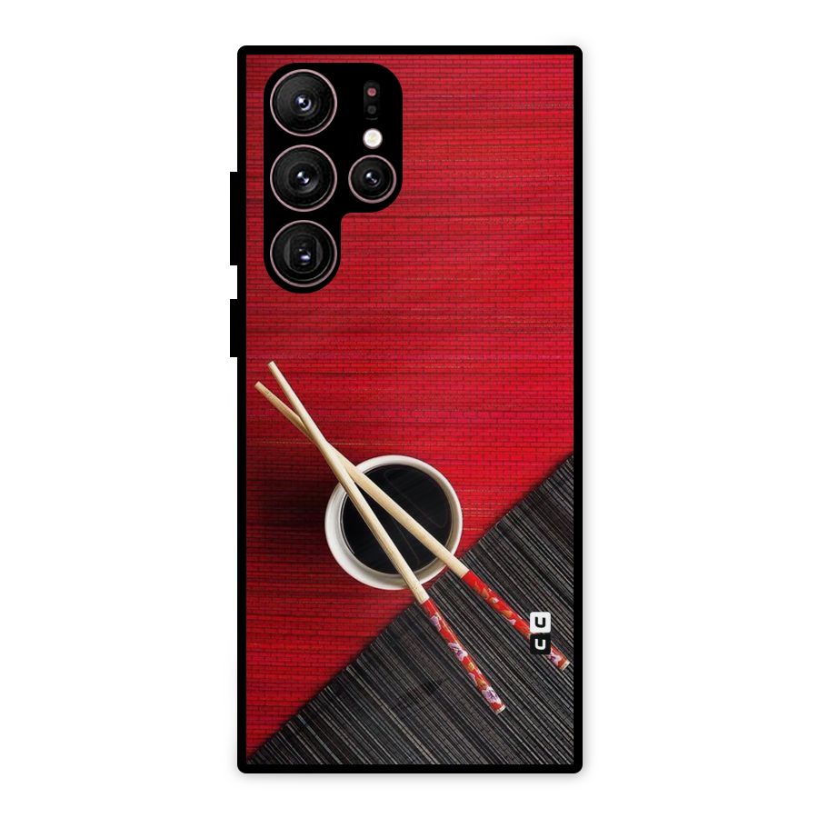 Chopstick Design Metal Back Case for Galaxy S22 Ultra 5G