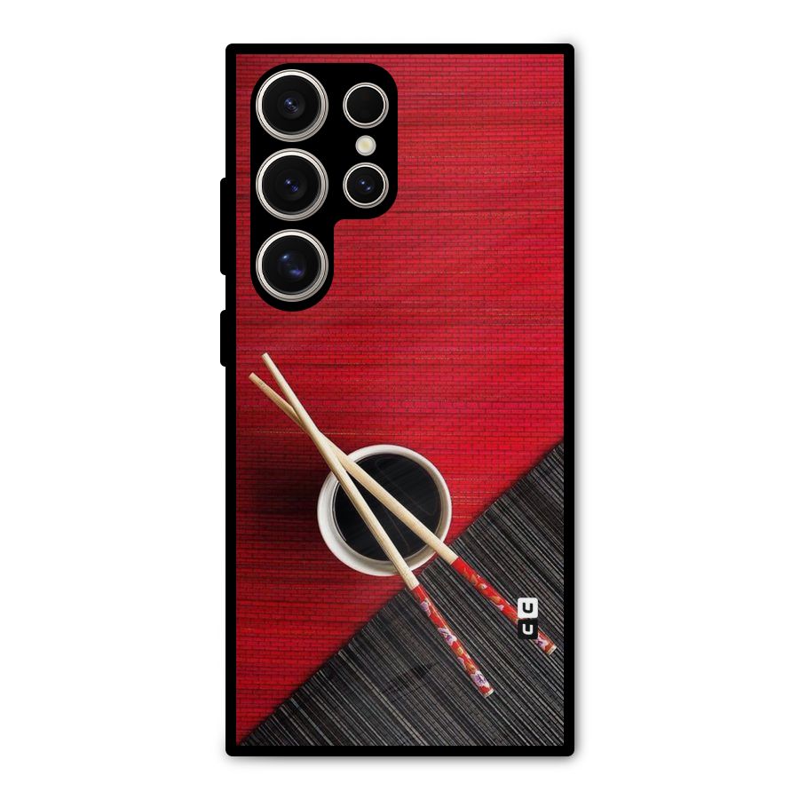Chopstick Design Metal Back Case for Galaxy S24 Ultra