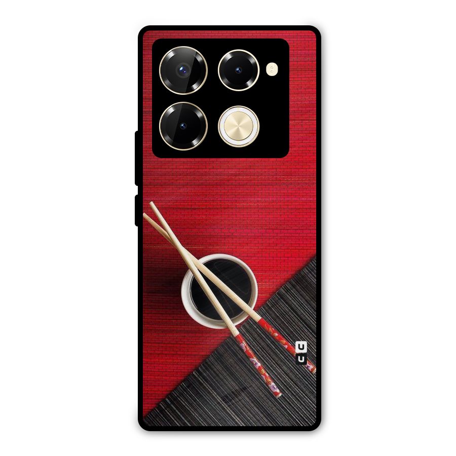 Chopstick Design Metal Back Case for Infinix Note 40 Pro