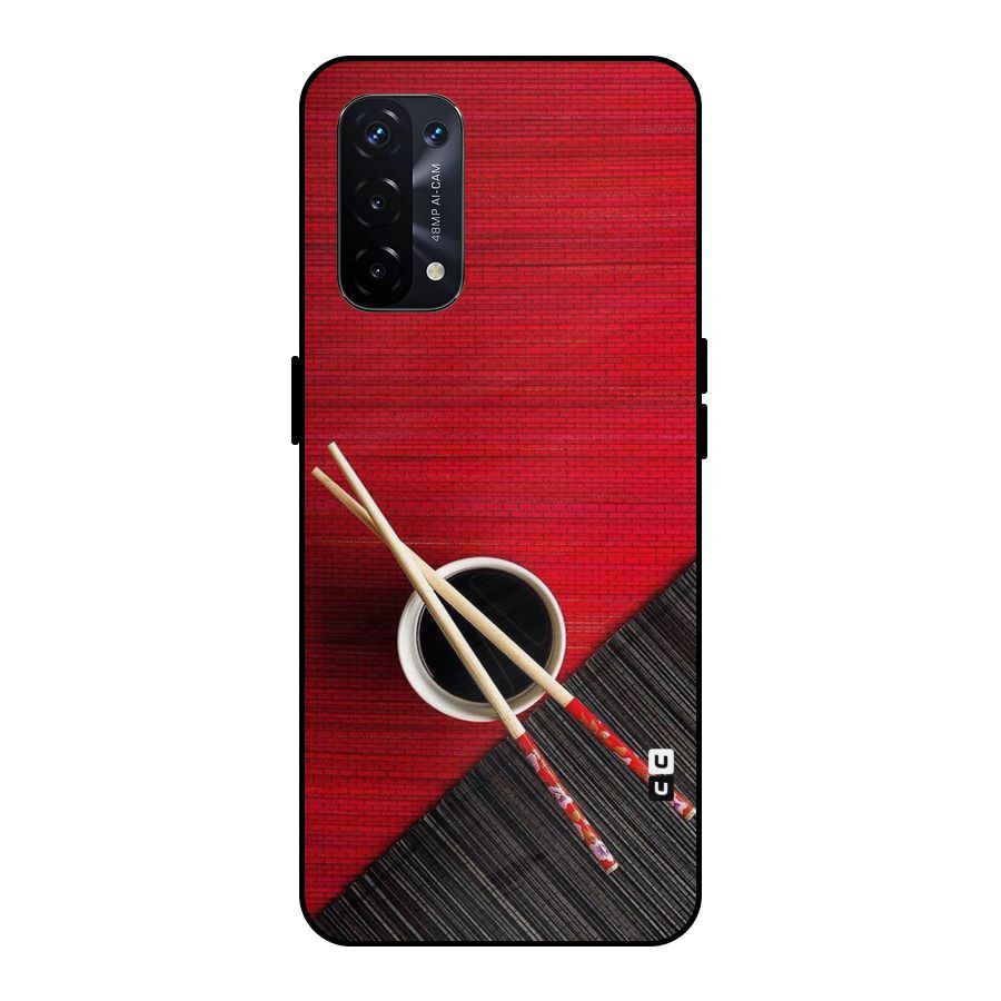 Chopstick Design Metal Back Case for Oppo A74 5G