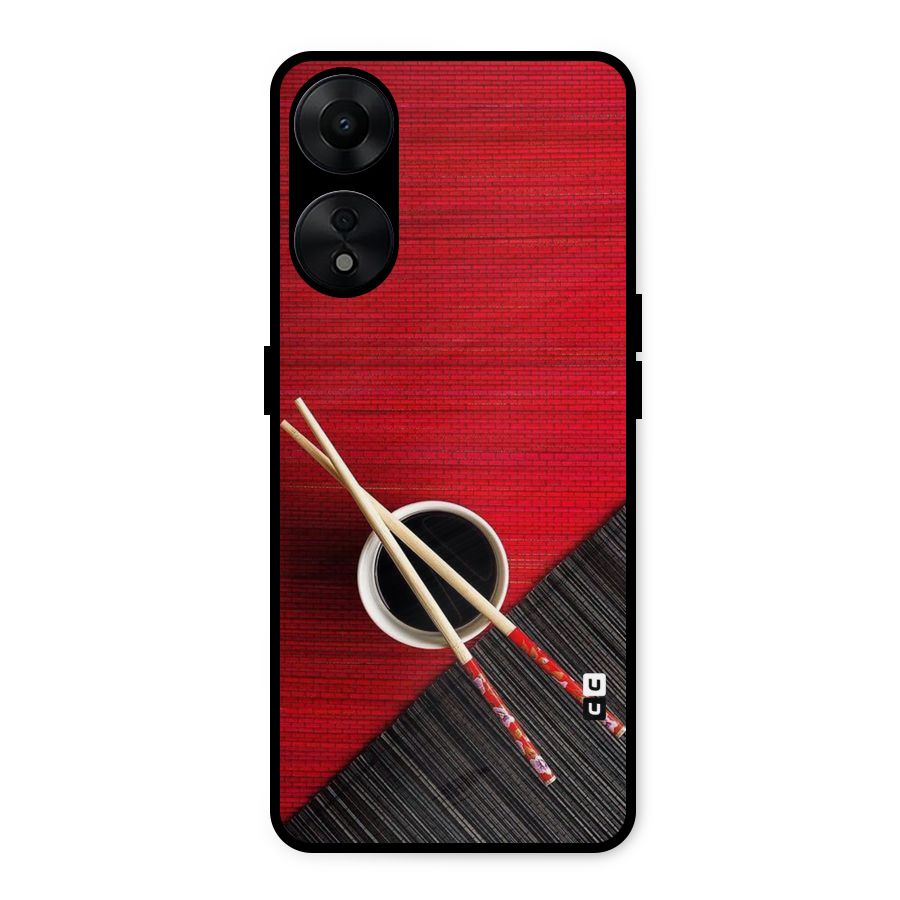 Chopstick Design Metal Back Case for Oppo A78 5G