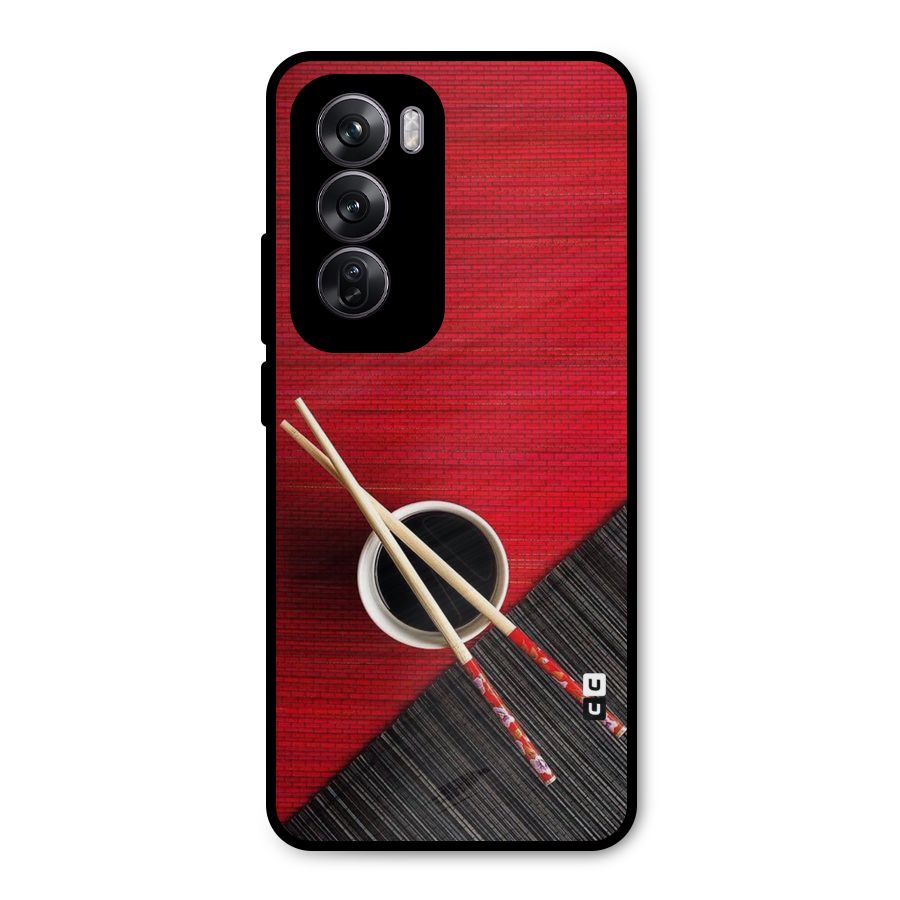 Chopstick Design Metal Back Case for Oppo Reno12 Pro