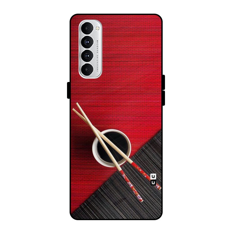 Chopstick Design Metal Back Case for Oppo Reno4 Pro