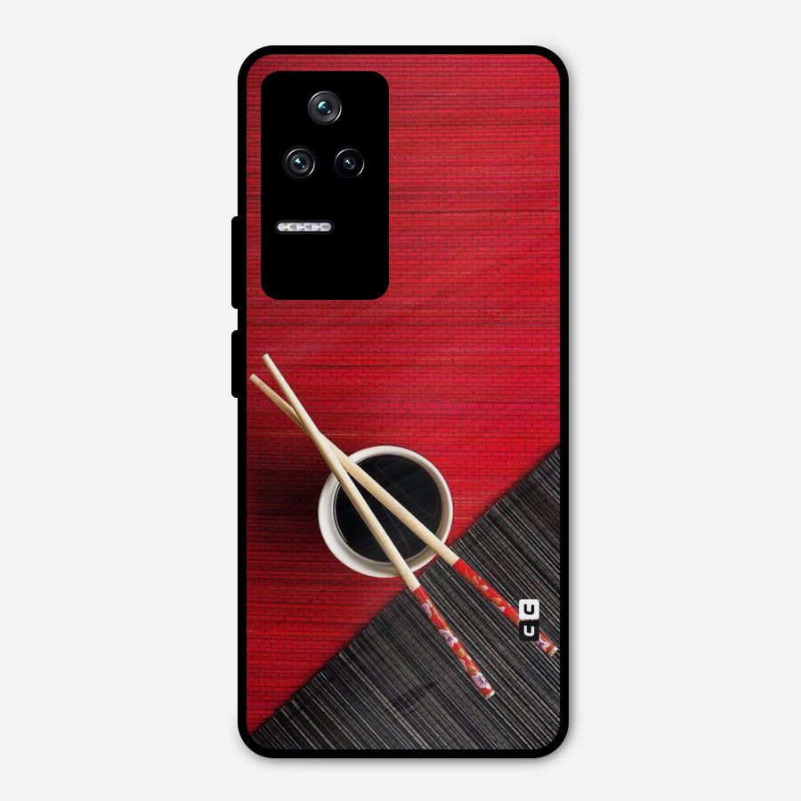 Chopstick Design Metal Back Case for Poco F4 5G