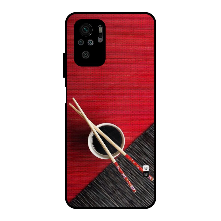Chopstick Design Metal Back Case for Redmi Note 10S