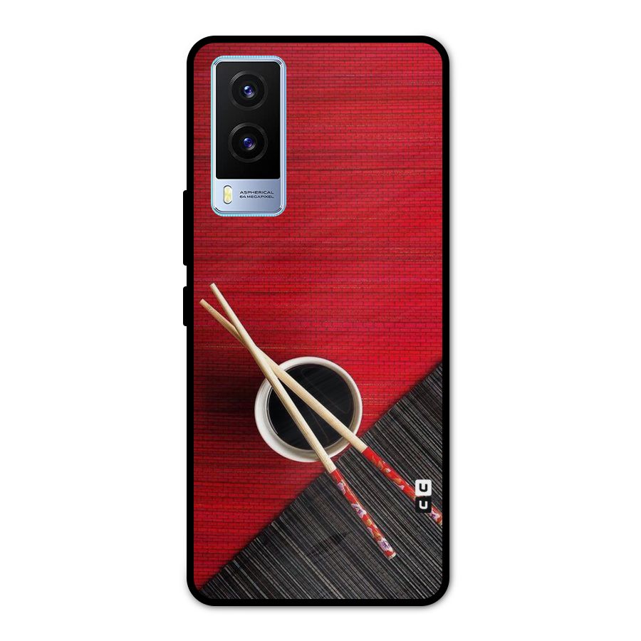 Chopstick Design Metal Back Case for Vivo V21e 5G
