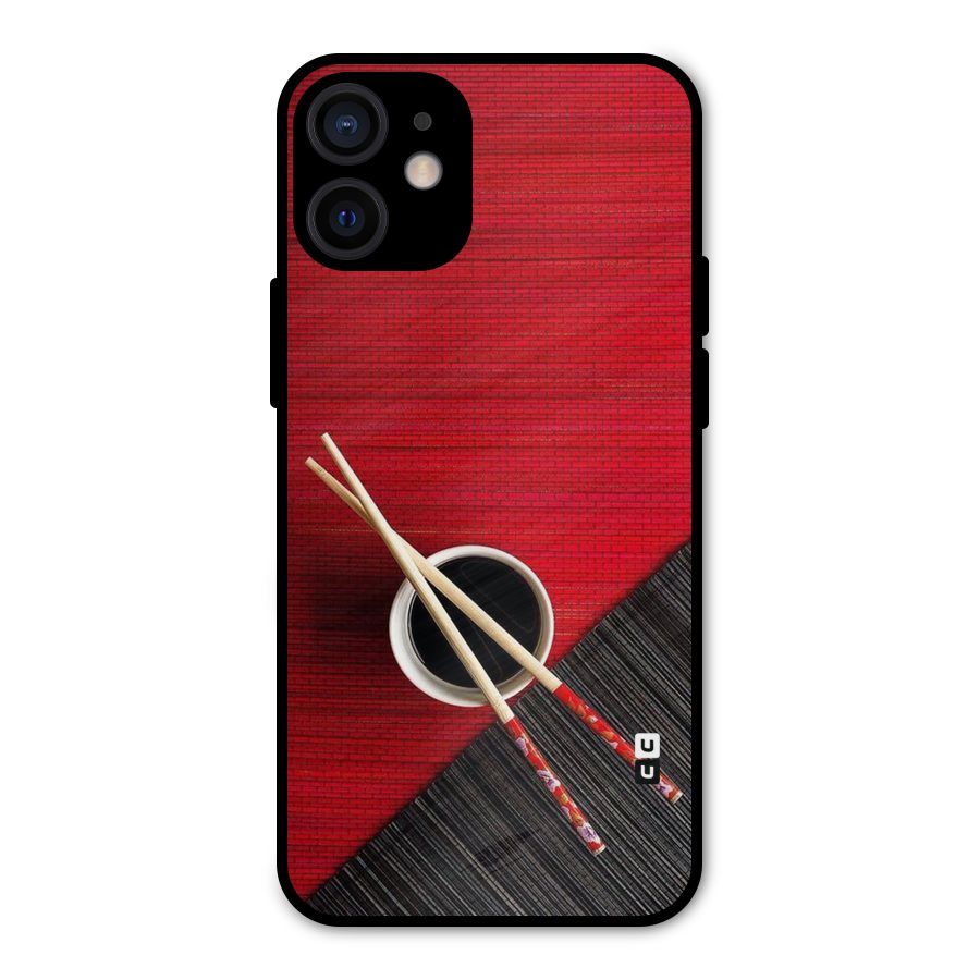 Chopstick Design Metal Back Case for iPhone 12 Mini