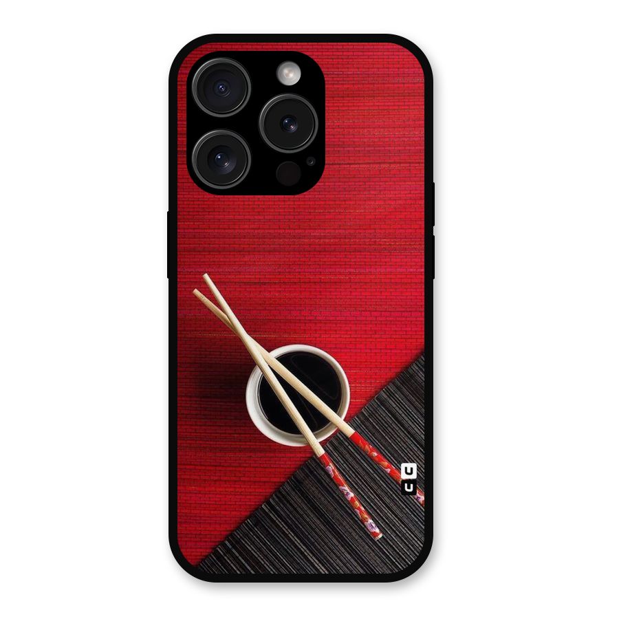 Chopstick Design Metal Back Case for iPhone 15 Pro