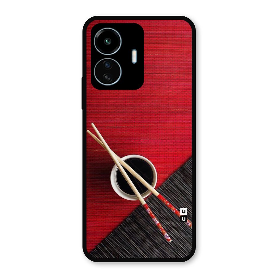 Chopstick Design Metal Back Case for vivo iQOO Z6 Lite 5G
