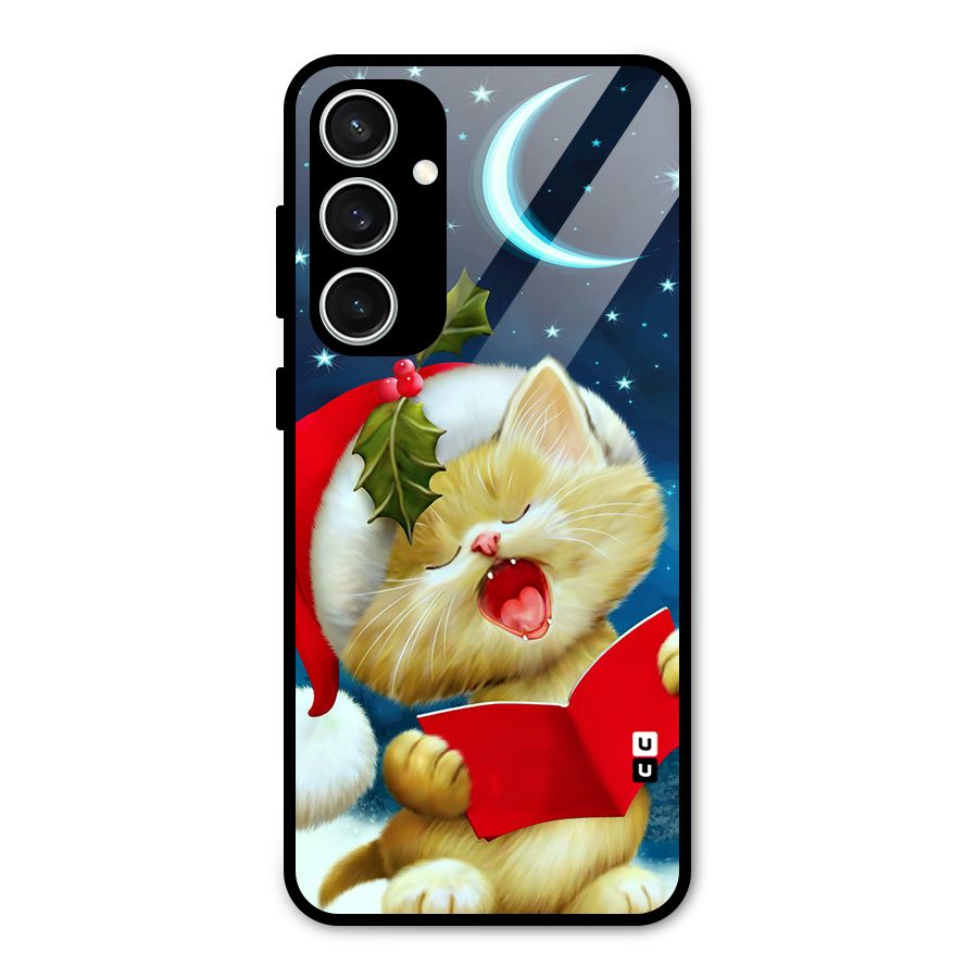 Christmas Cat Glass Back Case for Galaxy S23 FE