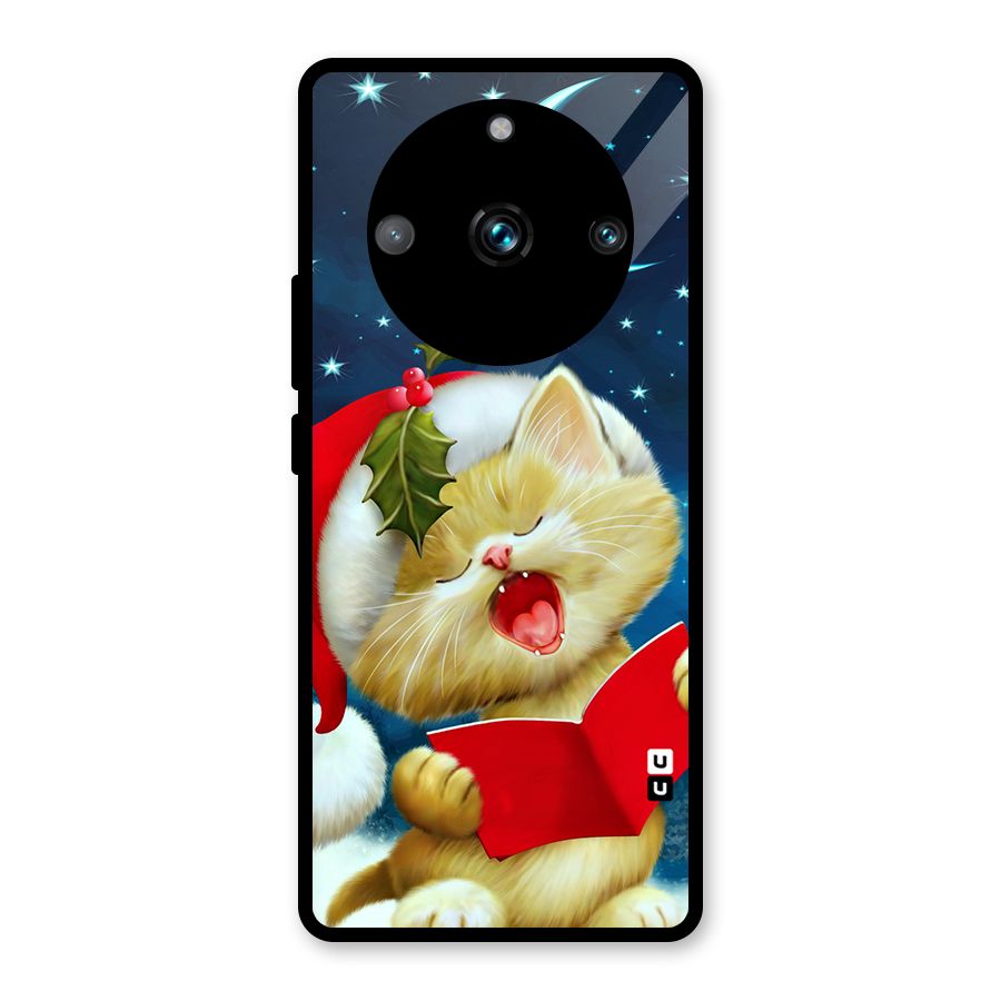 Christmas Cat Glass Back Case for Realme 11 Pro Plus