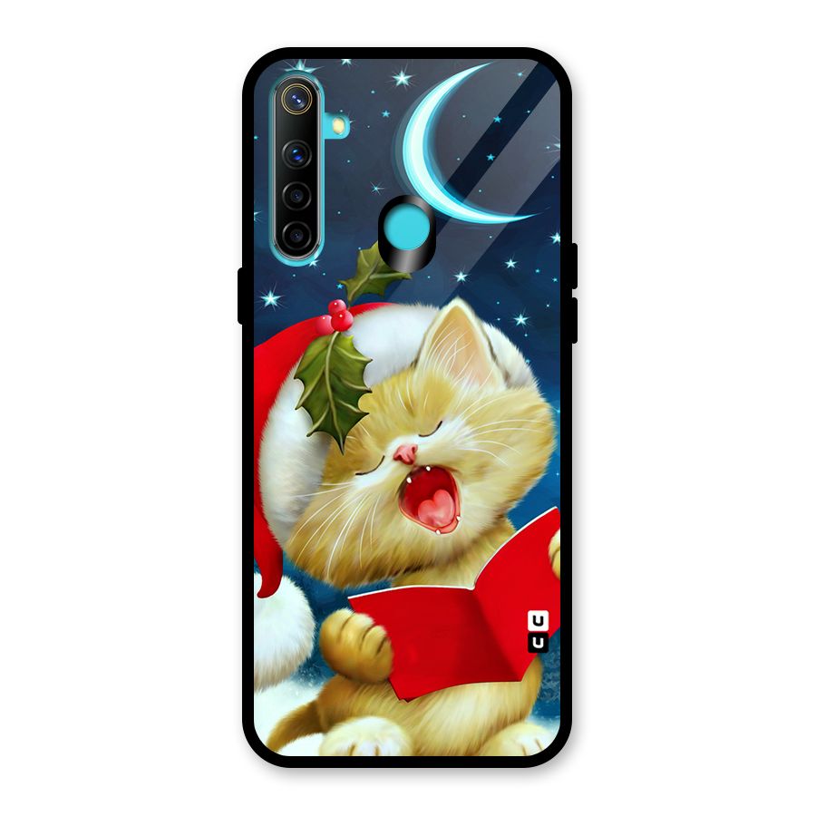 Christmas Cat Glass Back Case for Realme Narzo 10