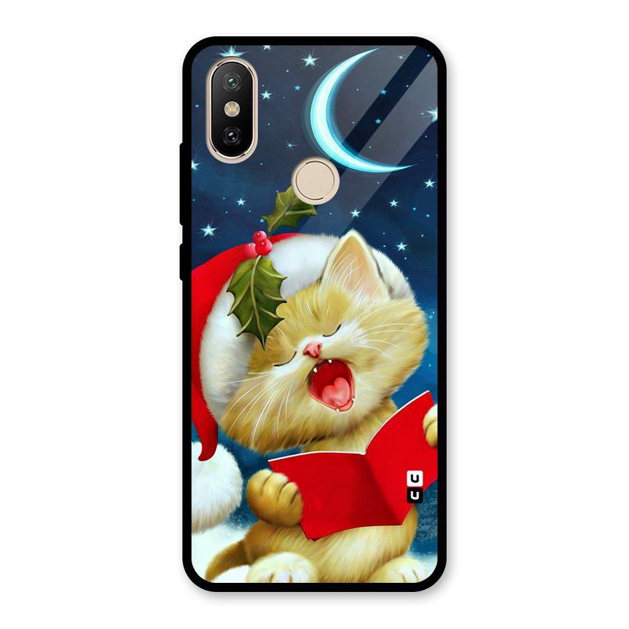 Christmas Cat Glass Back Case for Redmi A2
