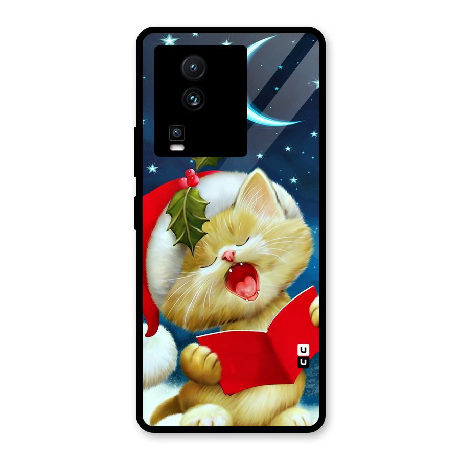 Christmas Cat Glass Back Case for Vivo iQOO Neo 7