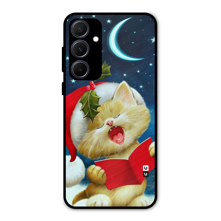 Christmas Cat Metal Back Case for Galaxy A35