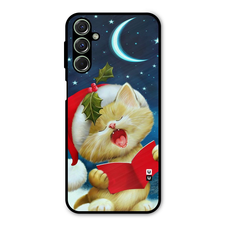 Christmas Cat Metal Back Case for Galaxy F34