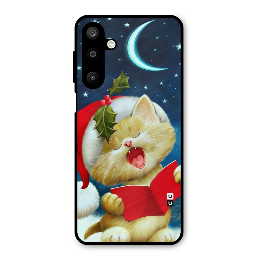 Christmas Cat Metal Back Case for Galaxy M16