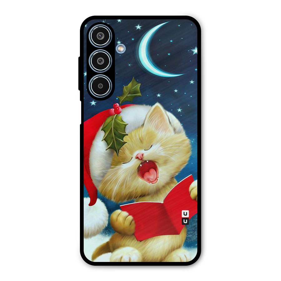 Christmas Cat Metal Back Case for Galaxy M35