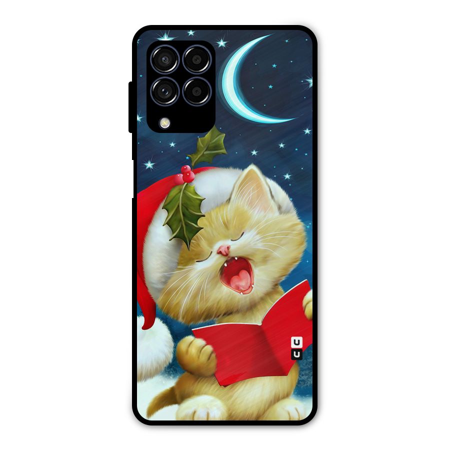 Christmas Cat Metal Back Case for Galaxy M53 5G
