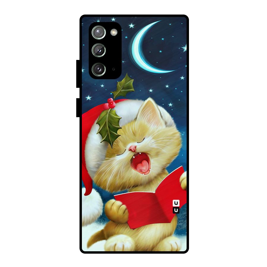 Christmas Cat Metal Back Case for Galaxy Note 20