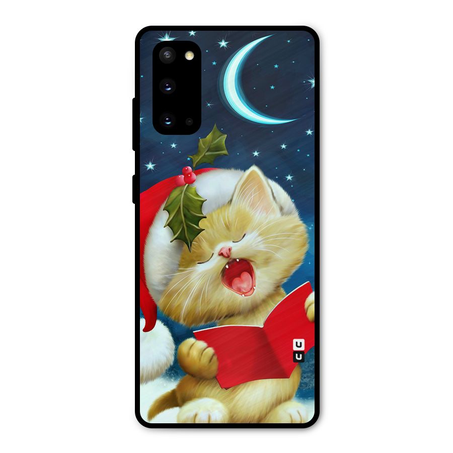 Christmas Cat Metal Back Case for Galaxy S20