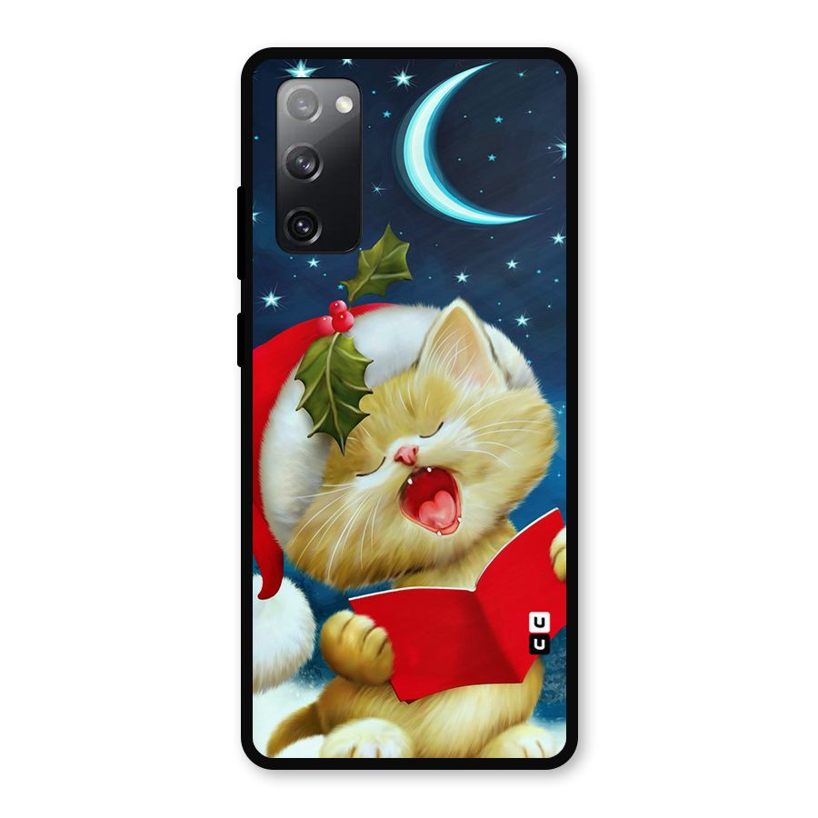 Christmas Cat Metal Back Case for Galaxy S20 FE 5G