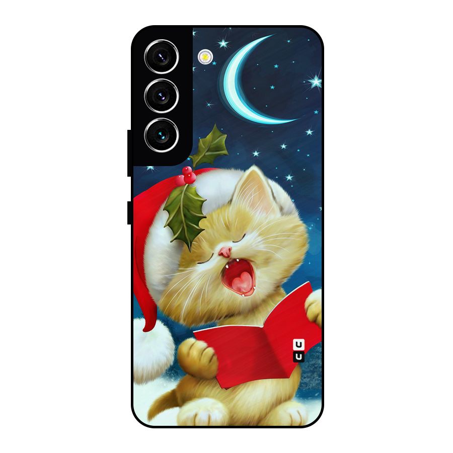 Christmas Cat Metal Back Case for Galaxy S22 5G