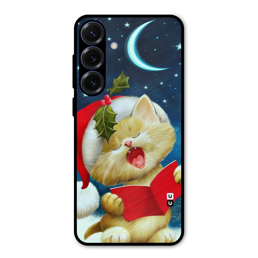 Christmas Cat Metal Back Case for Galaxy S25 Plus