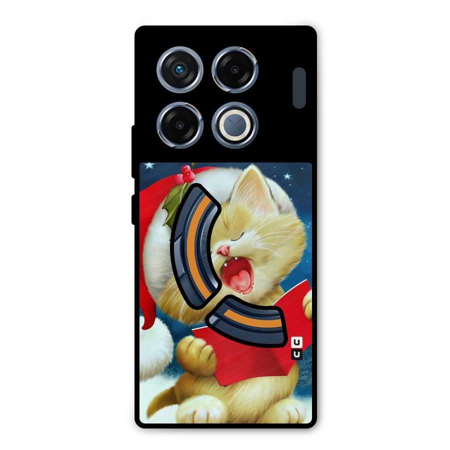 Christmas Cat Metal Back Case for Infinix GT 20 Pro