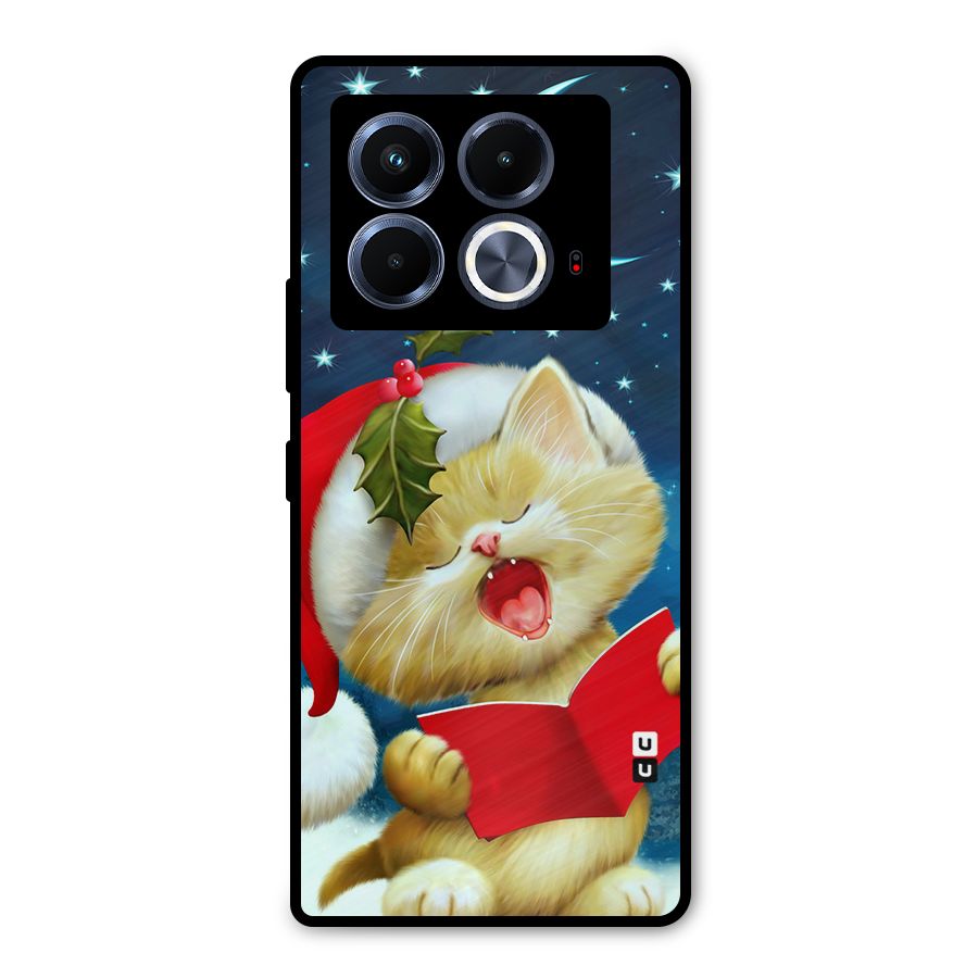 Christmas Cat Metal Back Case for Infinix Note 40 5G