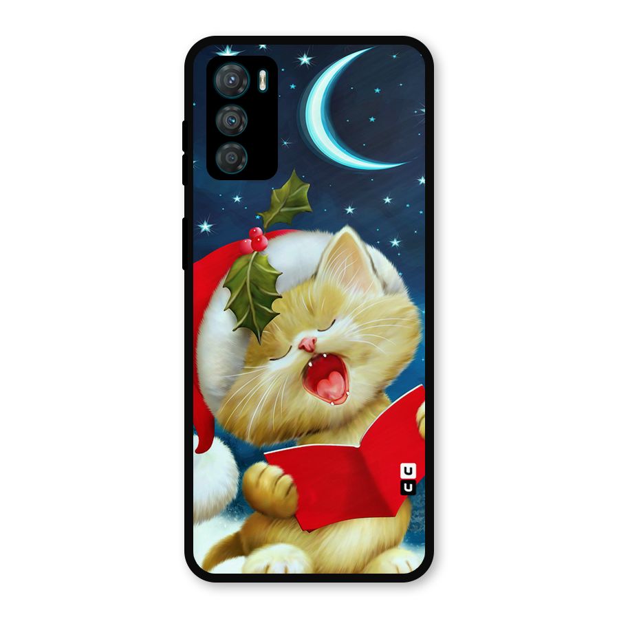 Christmas Cat Metal Back Case for Moto G42