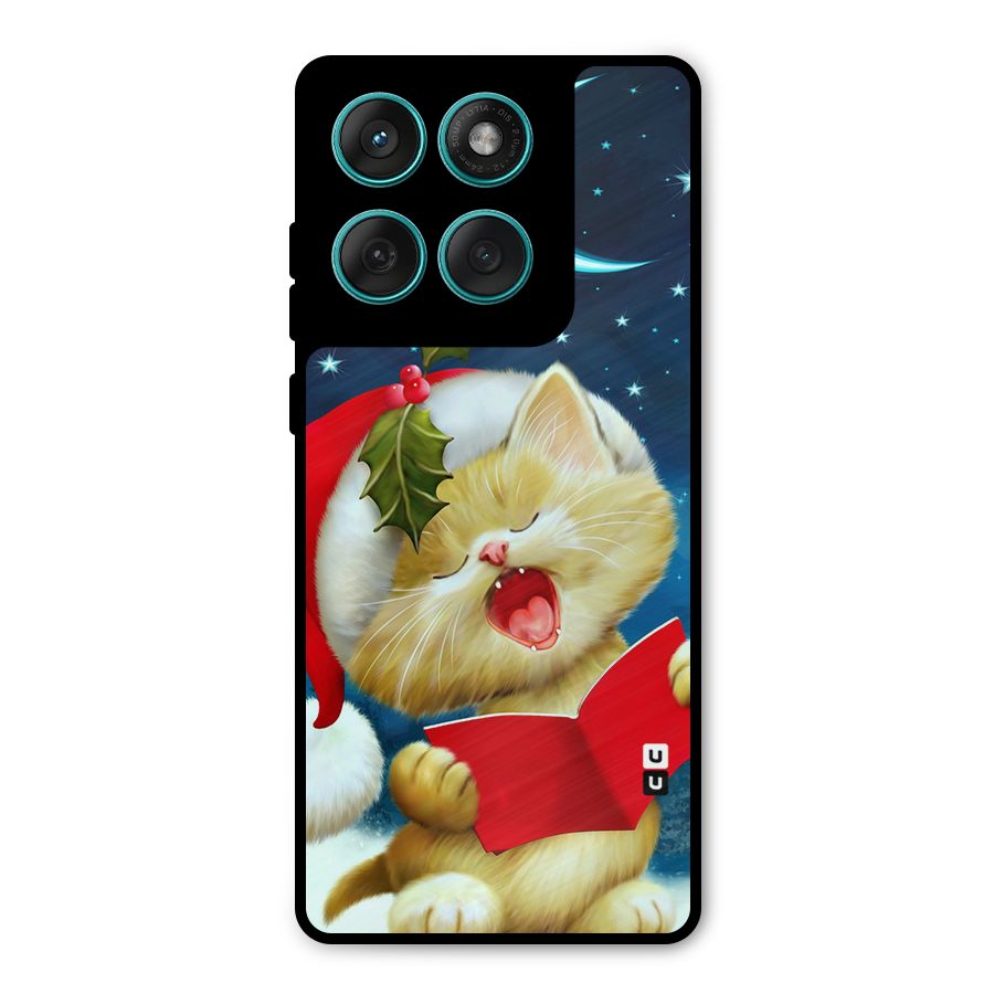 Christmas Cat Metal Back Case for Motorola Edge 60 Fusion