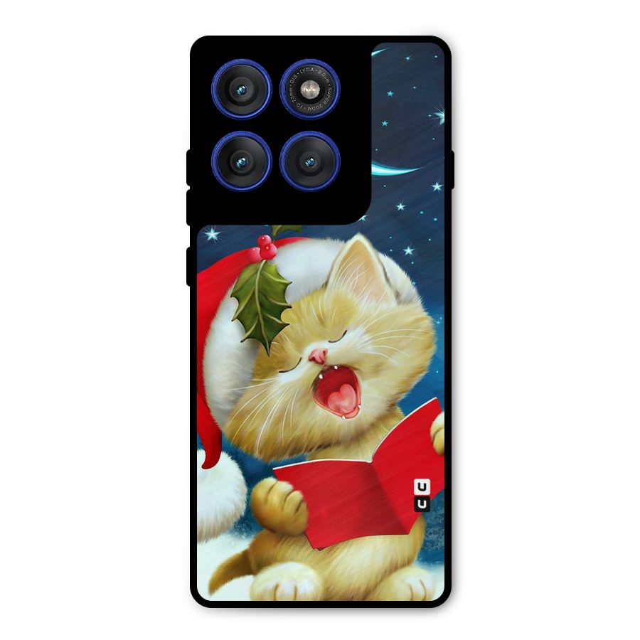Christmas Cat Metal Back Case for Motorola Edge 60 Pro